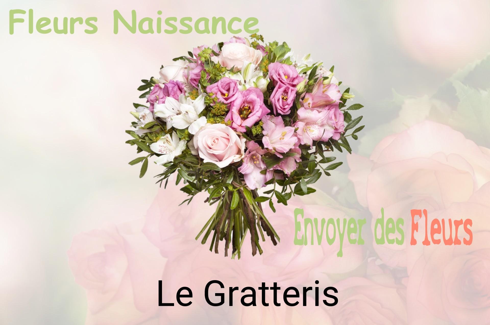 Bouquet de fleurs de naissance livré à Le Gratteris