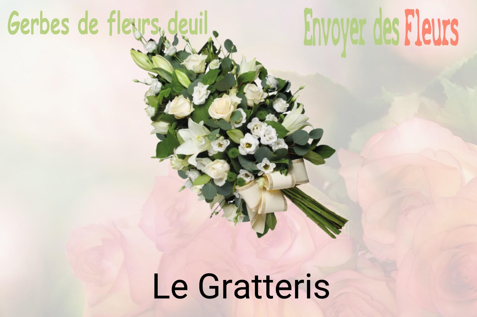 Gerbe de fleurs de deuil livrée à Le Gratteris